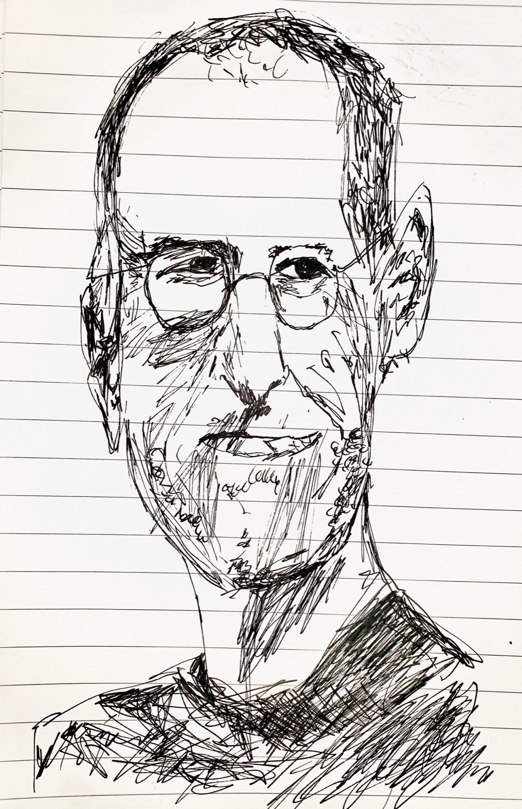 Steve Jobs — pen-and-ink portrait
