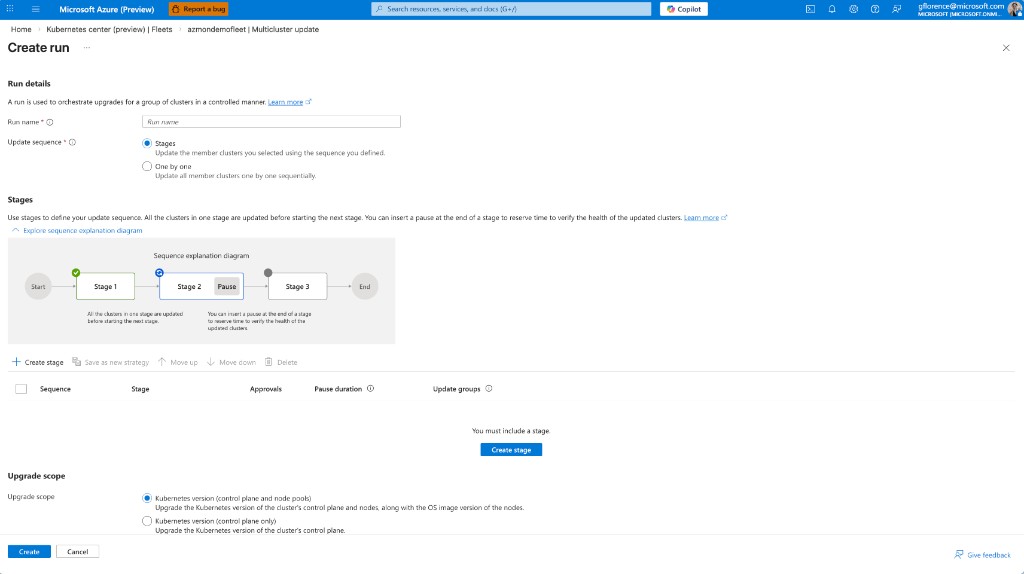 Creating an update strategy with approval gates